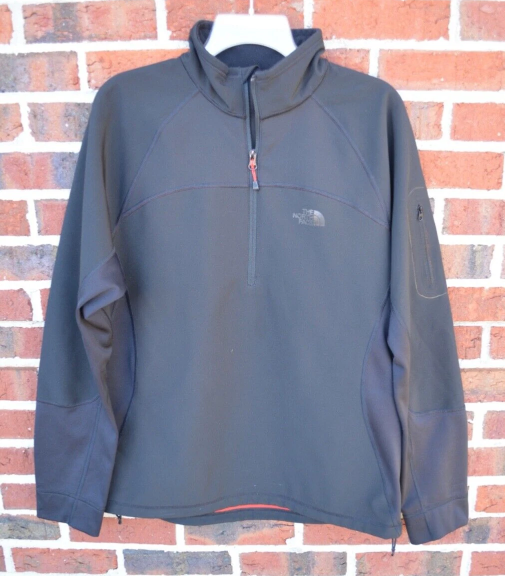 The North Face Men's Medium 1/2 Zip Pullover Softshell Jacket Black
