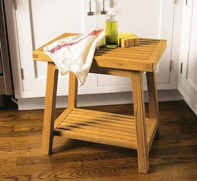Grade-A Teak 18x12 Bath Side End Table Stool Shower Outdoor Patio Furniture  New