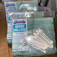Vintage Goody Brush Rollers 10 Large With Holding Pins NEW Lot of 3