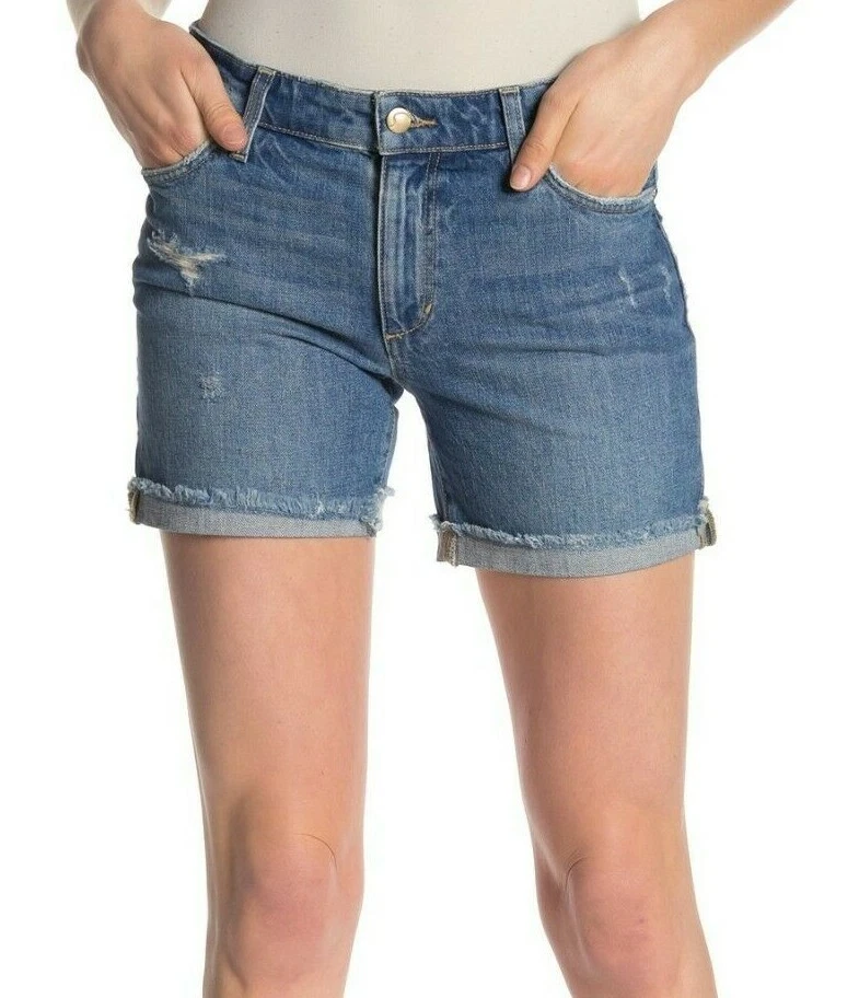 $158 NWT JOE'S Sz26 BERMUDA CUFF DISTRESSED STRETCH DENIM SHORTS LANNAH