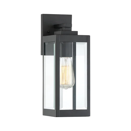 Quoizel Westover Modern Wall Sconce, 14.25 Inch Earth Black 1-Light Outdoor - Picture 1 of 9