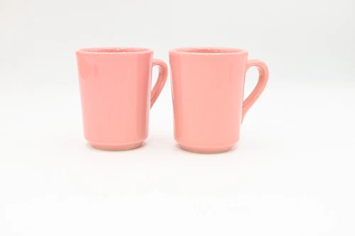 2 Homer Laughlin Fiesta Rose Denver Mugs Set HLC Fiestaware Coffee Cups