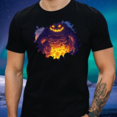 Herren T-Shirt Lava Monster Motiv Baumwolle Größe XS bis 5XL