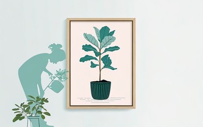 Banane Palmblatt Pflanze Botanisch Türkis Topf Haus Tropisch Schlafzimmer Natur Küche