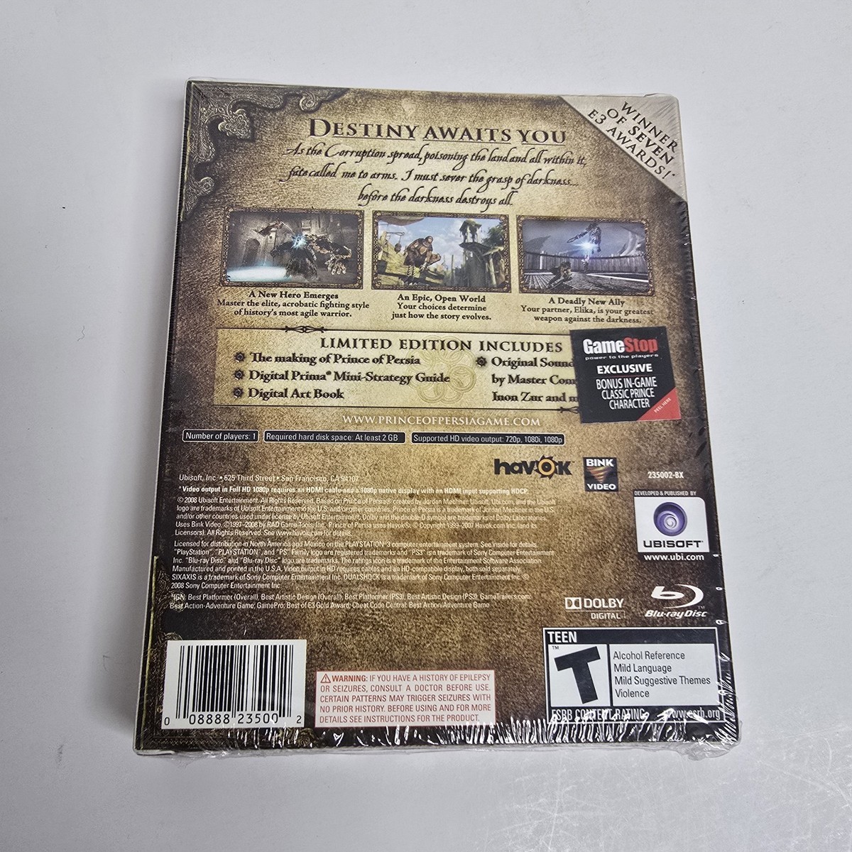 Prince of Persia -- Limited Edition (Sony PlayStation 3, 2008) for