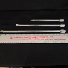 3 Pc Socket Extension Bar Set Lot 6 10 12 Drive Mechanics Hand Tools 3 Pc Socket Extension Bar Set Lot 6 10 12 Drive Mechanics Hand Tools