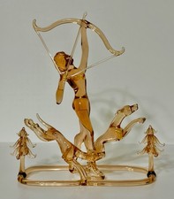 Bimini Austria Lamp Work Art Glass Figurine Diana The Huntress Jaroslav Brychta