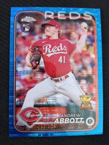 2024 Topps Chrome - Andrew Abbott #154 Blue Sonar Refractor /125 (RC)