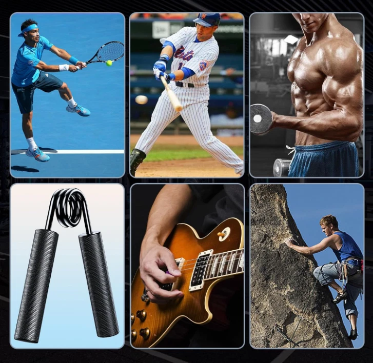 Set 4 fortalecedores de mano 50-200 lb antideslizantes para fuerza y rehabilitac Foto 2 de 4