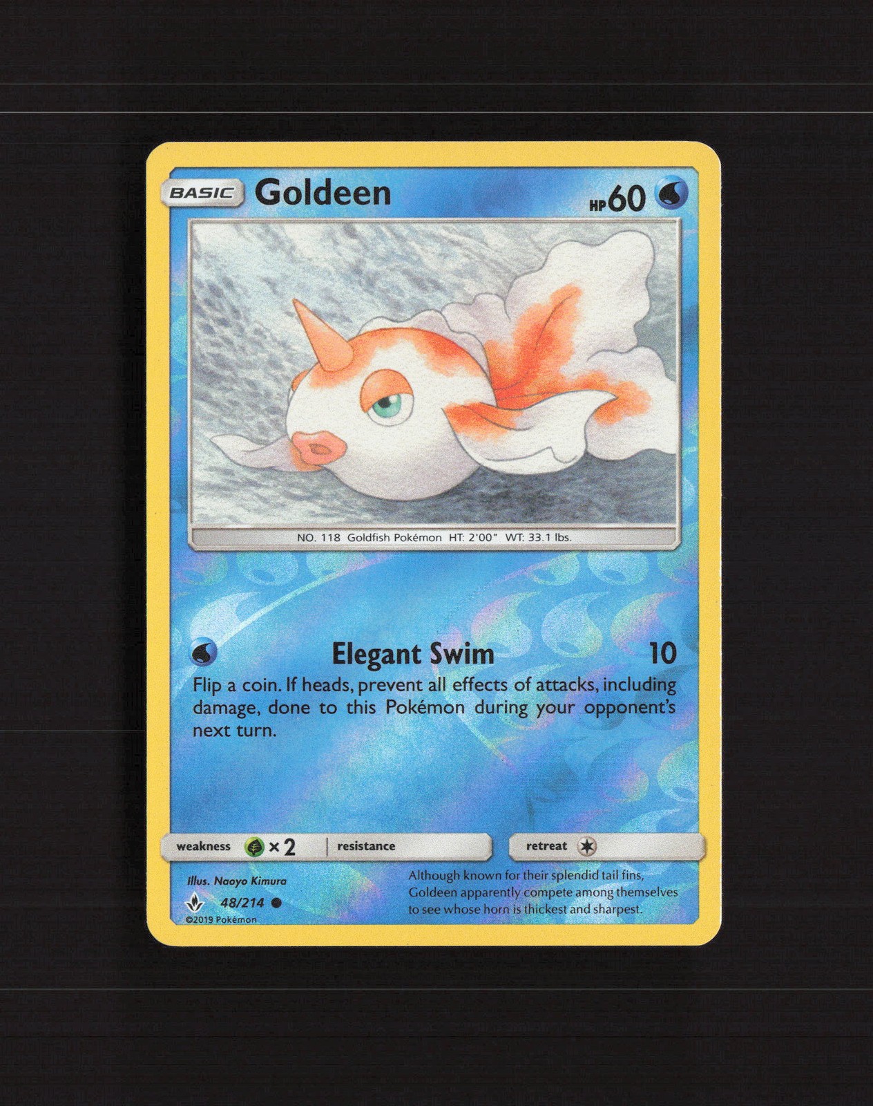 Goldeen 48/214 Unbroken Bonds Reverse Holo Pokemon Card LP+