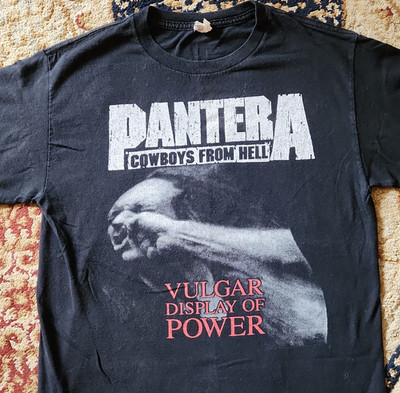 Y2K/ PANTERA ''Cowboys From Hell'' ''Vulgar Display of Power'' Black T-Shirt M