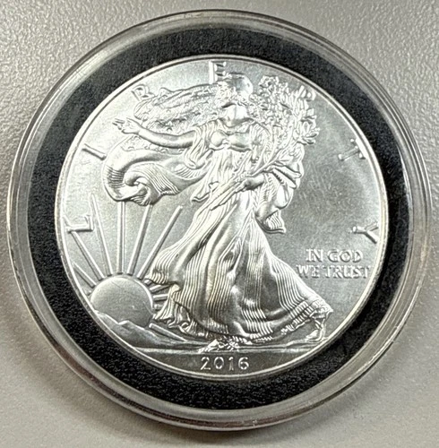 2016 American Silver Eagle $1 – 1 oz .999 Fine Silver In Capsule