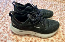Women's Size 9 Brooks Glycerin 22 Athletic Running Shoes Black White Cushioned