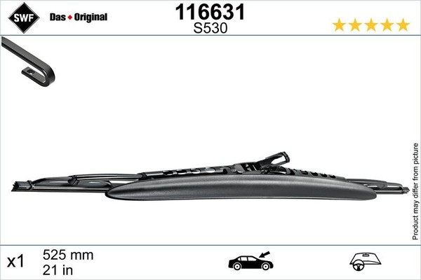 SWF Wischblatt 116631 FüR Alpina Audi BMW Passend FüR Fiat Ford Jaguar Jeep-image