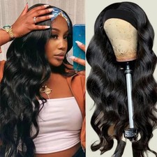 Headband Wigs for Black Women Human Hair Body Wave Head Band Wig 100 Brazilian