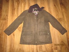 Barbour Damen-Wachsjacke Beadnell grün Größe 14 Landhausmuster