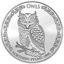 Silver Sparrow Owl Owl Coin (2nd) 2021 - Tokelau - Bullion Coin - 1 oz BU 79.63 per troy oz