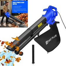 6000W Electric Leaf Blower Vacuum Shredder Mulcher 35L 3-in-1 10M Cable