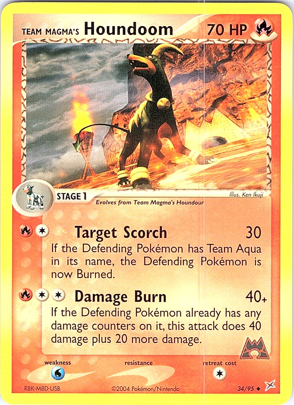 Team Magma's Houndoom Uncommon Team Magma vs Team Aqua 34/95 NM