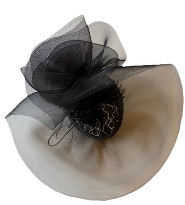 Sonni California tulle hat with large bow accent Sonni Hat - Etsy main image 3