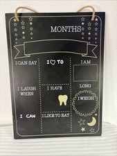 Newborn Baby chalk board 12" 9" gender neutral used
