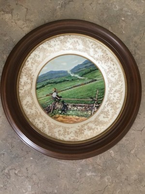 1959 Norman Rockwell American Landscape Series Gorham Fine China Plate Boy & Dog