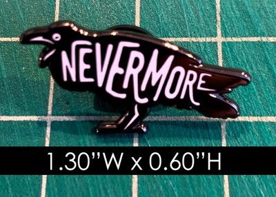 Edgar Allan Poe: Nevermore Raven Enamel Pin