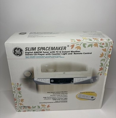 GE Spacemaker 7-5300 Under Counter Clock Weather Radio -New Open Box