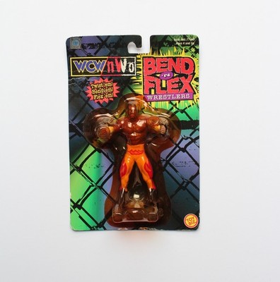 Booker T - WCW Bend  N Flex Figur 1999 Toy Biz Wrestling nWo