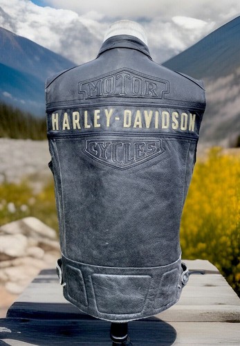 Harley Davidson Herren PASSING LINK Lederweste ORIGINAL Large 98109-16VM - Bild 6 von 12