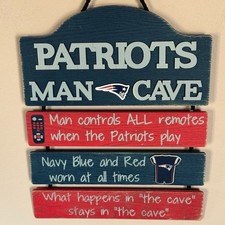 New England Patriots Man Cave Sign