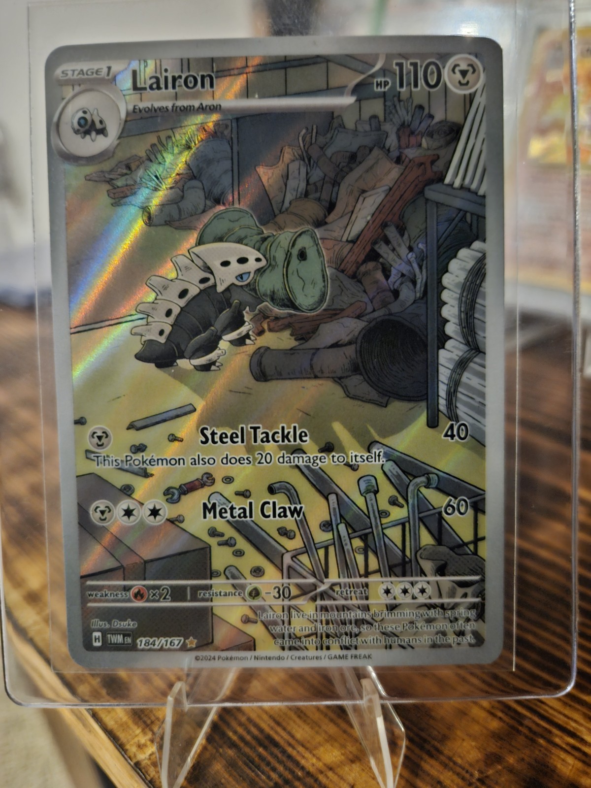 Lairon 184/167 Sv Twilight Masquerade Spec Illustration Rare Holo Pokemon TCG NM