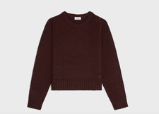 CELINE Brown Cashmere/Tonal Triomphe Embroide...