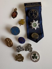 Nice Collection of Vintage GIRL GUIDES Badges /Pins Including Pixie & Enamel 