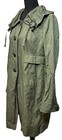 Ann Taylor LOFT Olive Crinkle Coat M Ruffle Collar Metallic Nylon Blend — photo 2
