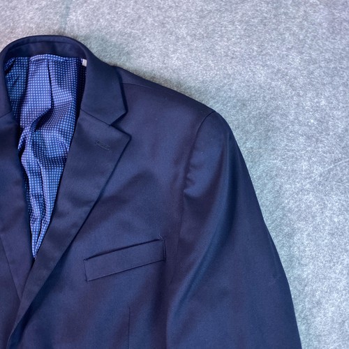 Michael Kors Blazer Mens 44 Short Navy Blue Suit Jacket Sports Coat Modern Fit - Picture 4 of 13
