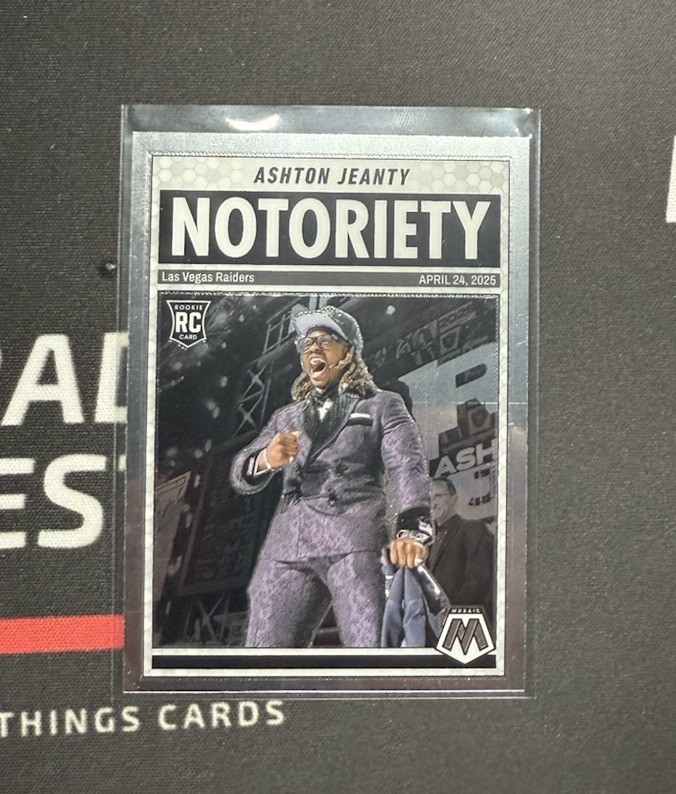 Ashton Jeanty Rookie 2025 Panini Mosaic Notoriety #18 Las Vegas Raiders