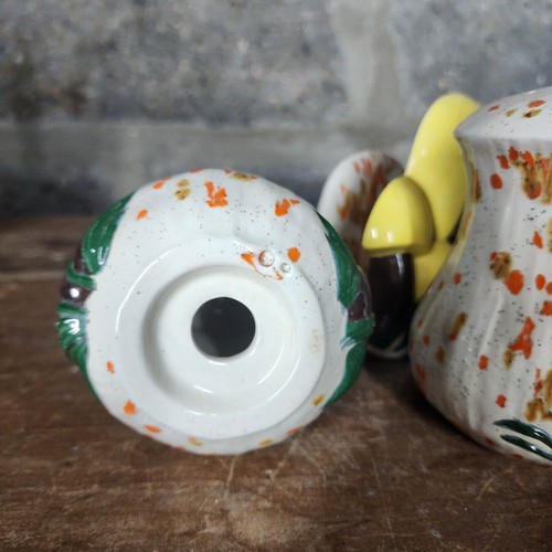 vtg c1970 Merry Mushroom s & p shakers & napkin holder hand painted Arnel's mold - Picture 7 of 10