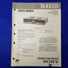 SONY TA-AX335 Service Manual Original Paper OEM Repair Guide - USA