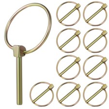  10 Pcs Trailers Lynch Pin with Rings Heavy Duty Locking For Farm Tractors