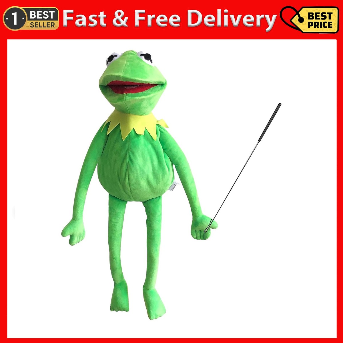 Ker mit Frog Puppet with Puppets Control Rod & 50 Pcs Kermit the