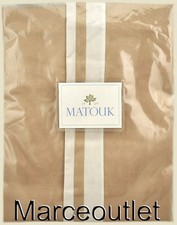 Taies d'oreiller BOUDOIR coton satin Matouk Alessandra (LOT DE DEUX) ambroisie / os