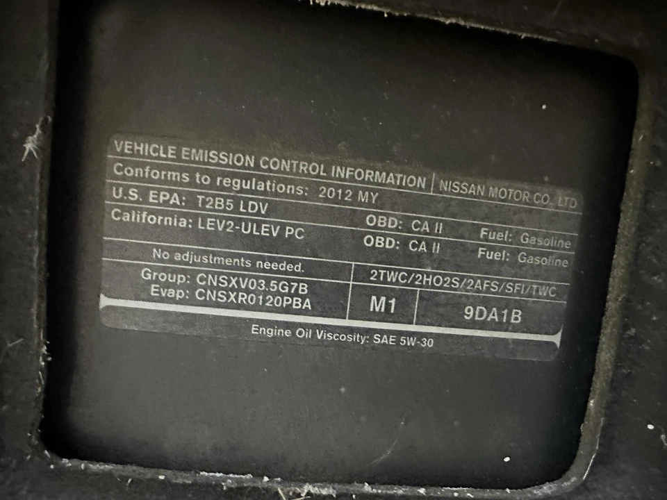 Used Engine Complete Assembly fits: 2012 Nissan Maxima 3.5L VIN A 4th digit VQ35 - Imagem 2 de 4