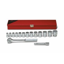Wright 417 12 Drive 15 Piece Standard 12-pt Socket Set In Metal Toolbox Wright 417 12 Drive 15 Piece Standard 12-pt Socket Set In Metal Toolbox