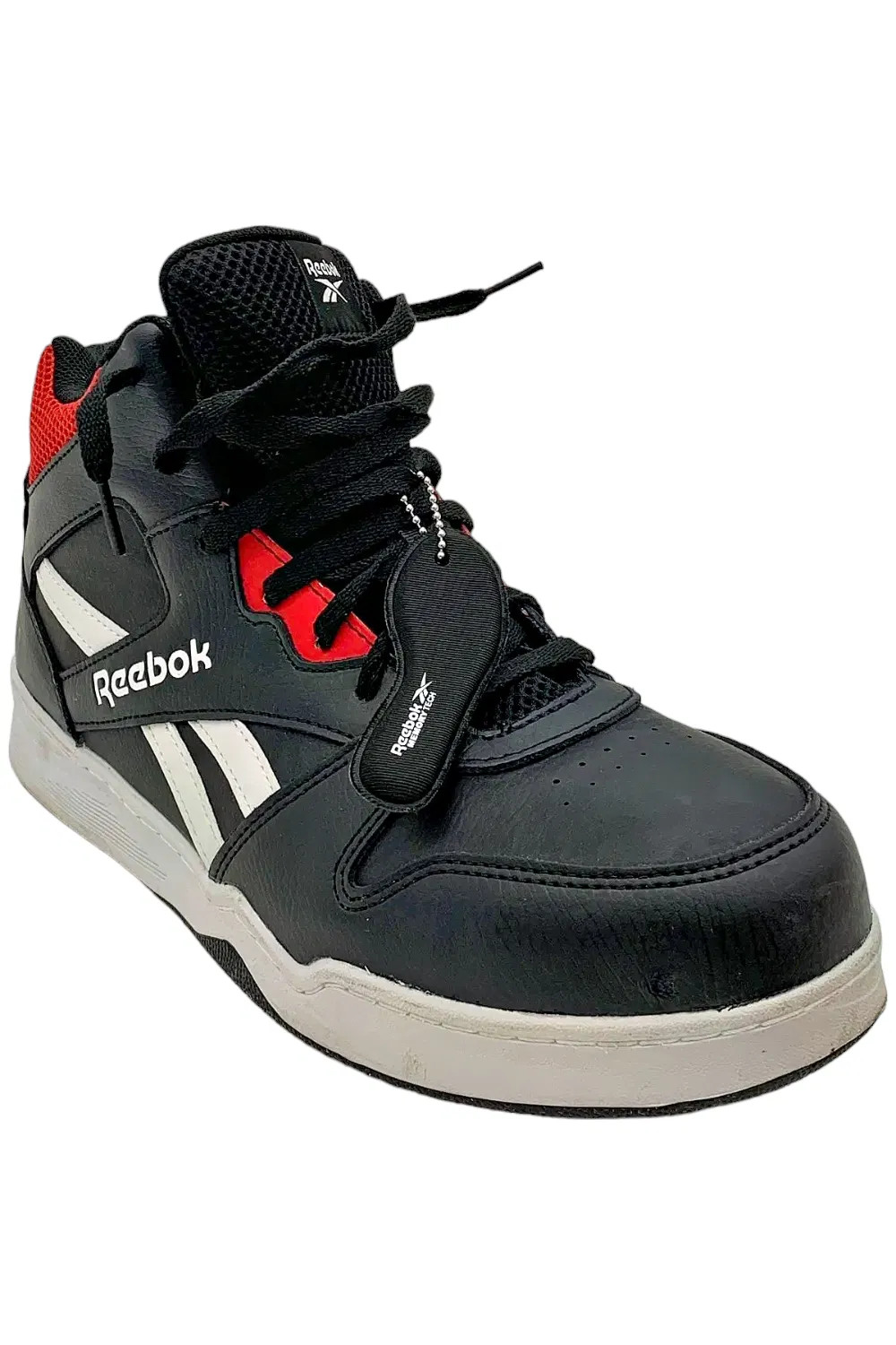 Reebok Men's Bb4500 Safety Toe High Top Work Sneaker Black/Red