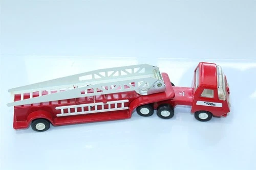 Vintage Tonka 4 Piece Set Cab & Trailer Flying Tigers Fire Truck With Ladders