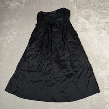 Banana Republic Dress Womens 4 Black Strapless Midi Empire Waist NWT