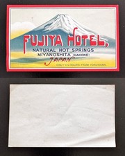 Fujiya Hotel Natural Hot Springs Miyanoshita Hakone Japan Luggage Label a8