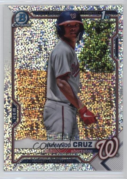 2021 Bowman Chrome Prospects Speckle Refractor 55/299 Armando Cruz #BCP-247 nd3