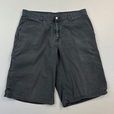 Dickies Shorts Mens 34 Dark Gray Ripstop Flex 12" Work Wear Utility Pocket